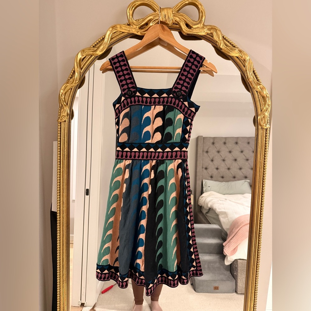 Missoni Blue and Green Patterned Knee Length Dress - Picture 2 of 10